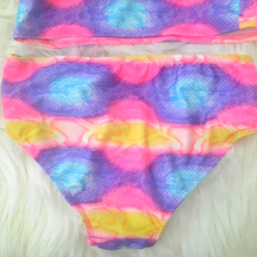 Dot & Zazz Colorful Snakeskin Print Bikini Set - Girls Size 8 - New With Tags